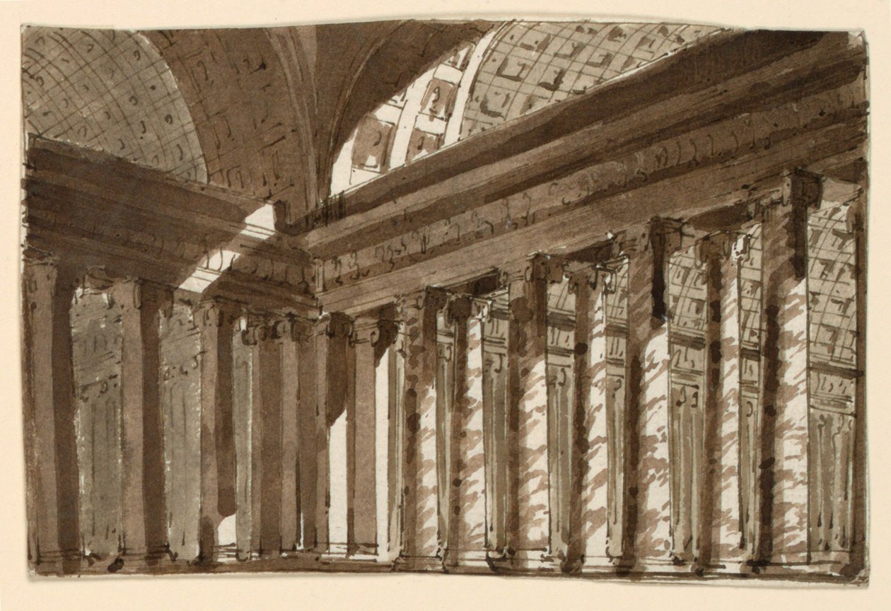 Stage Design, Interior of Hall by Unknown artist