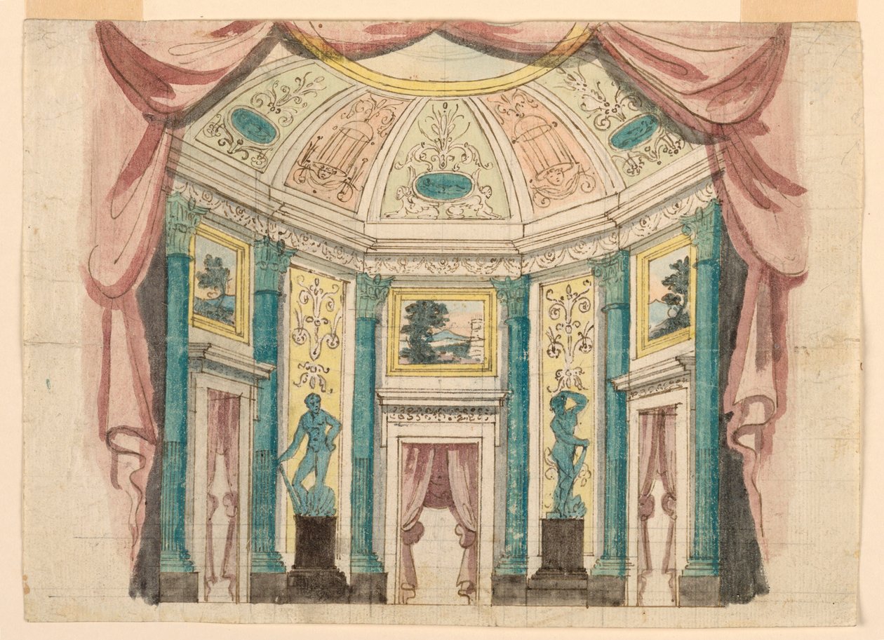 Stage Design, Interior of Palace Hall by Unknown artist