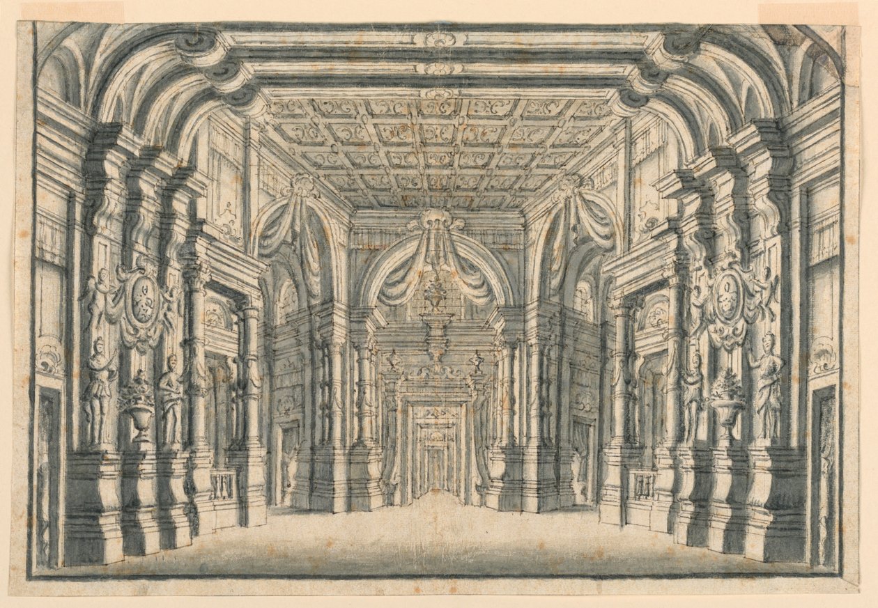Stage Design: Interior of Palace Halls by Unknown artist