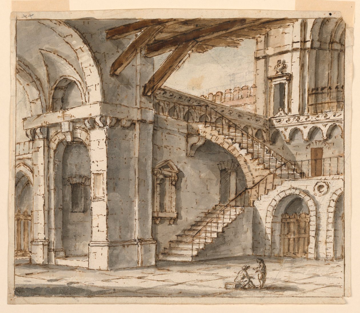 Stage Design: Prison Court by Unknown artist