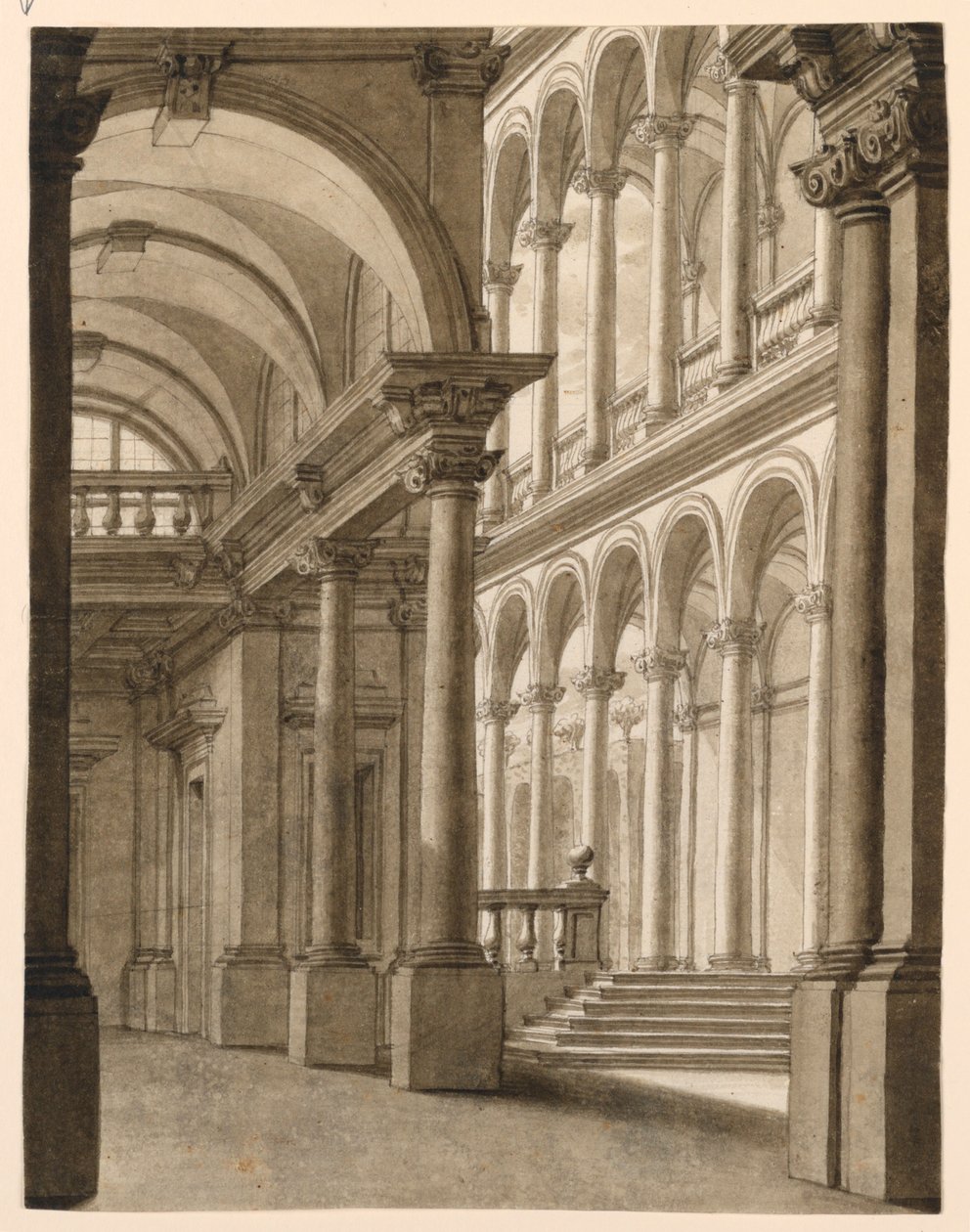 Stage Design, Renaissance Portico by Unknown artist