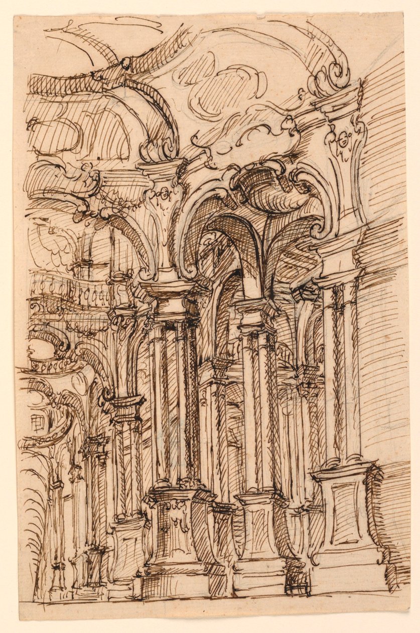 Stage Design: Vaulted Interior by Unknown artist