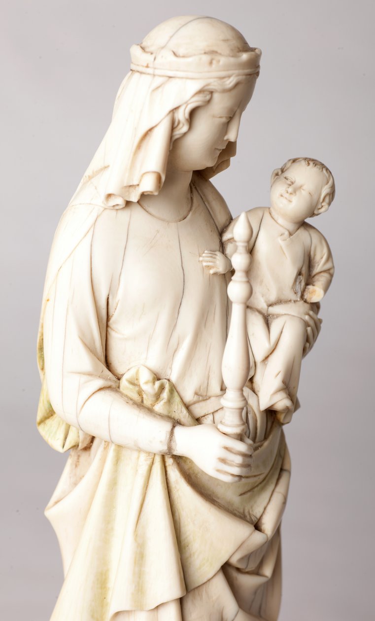 Statue. Madonna and Child. Gift of Mgr Cantineau, dean of the cathedral chapter. 13th century. (detail) bust. by Unknown artist