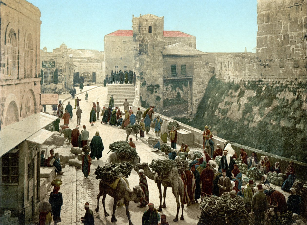 Street of the Tower of David, the Bazaar, Jerusalem by Unknown artist
