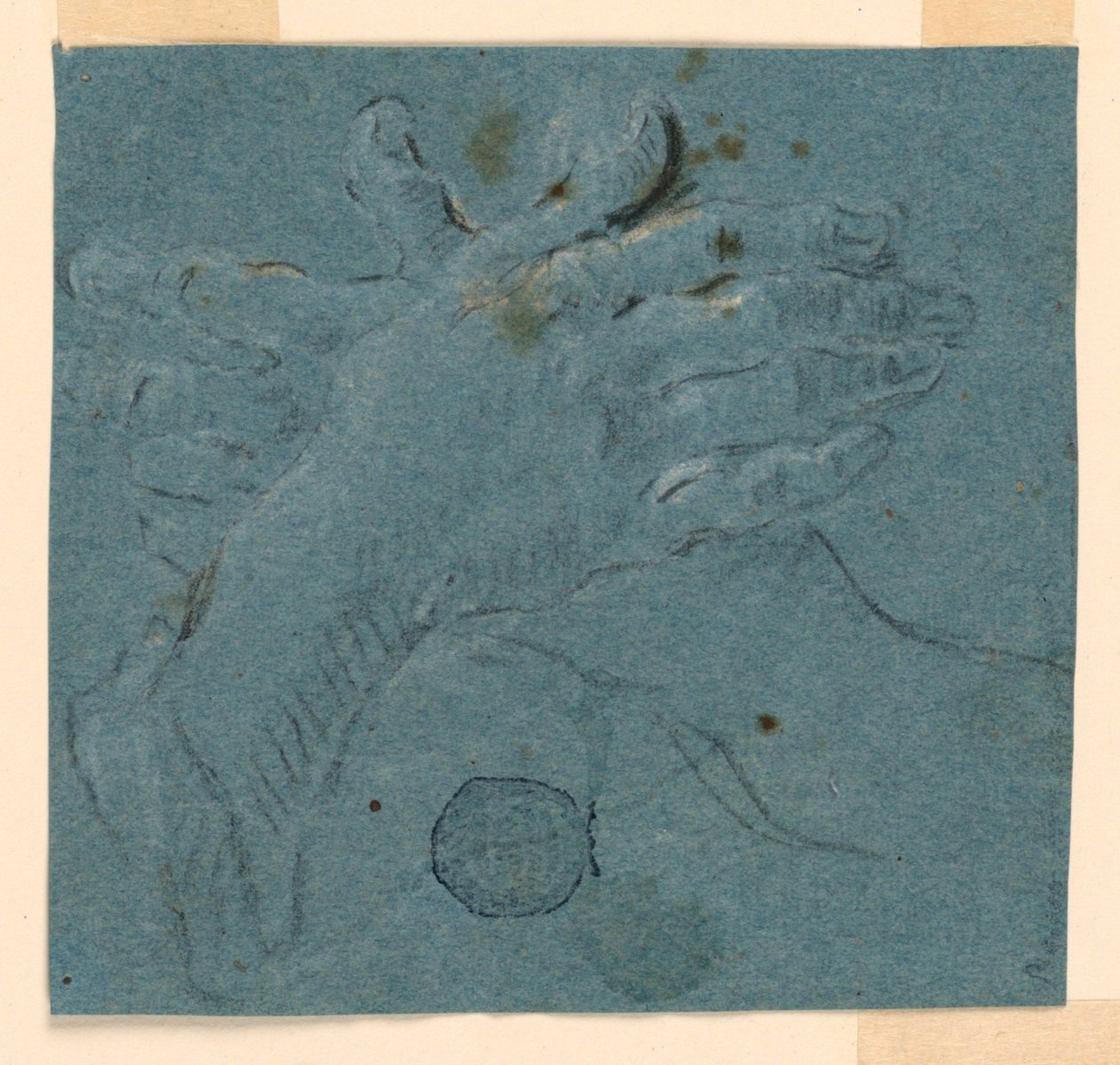 Study: A pair of hands, crossed by Unknown artist