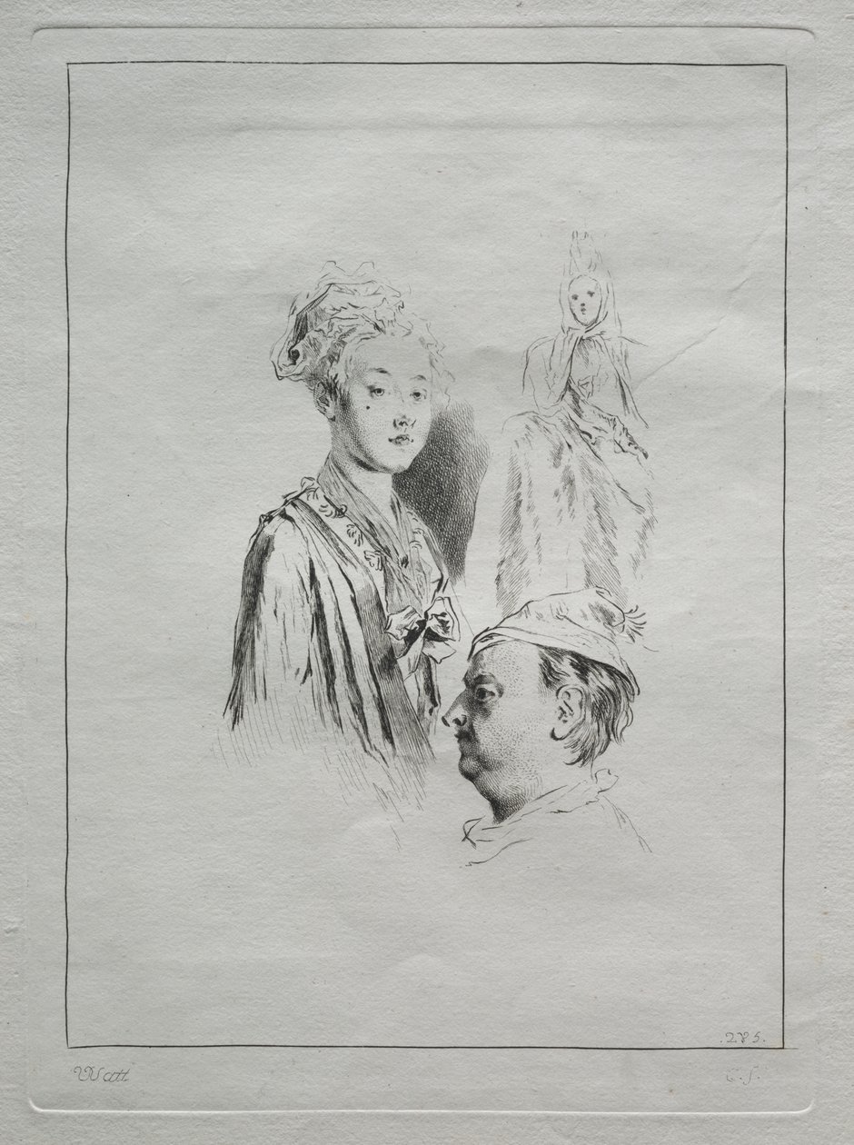 Study of Heads by Unknown artist