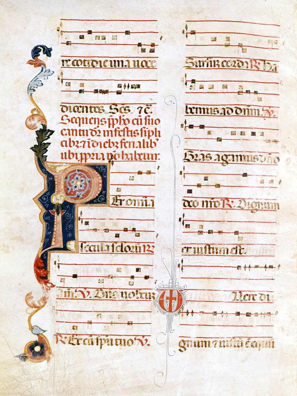 Sursum Corda, Example of 14th Century Notation by Unknown artist