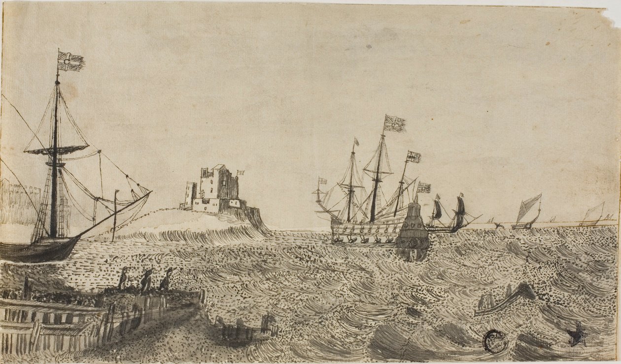 Swedish Boats Off the Coast by Unknown artist