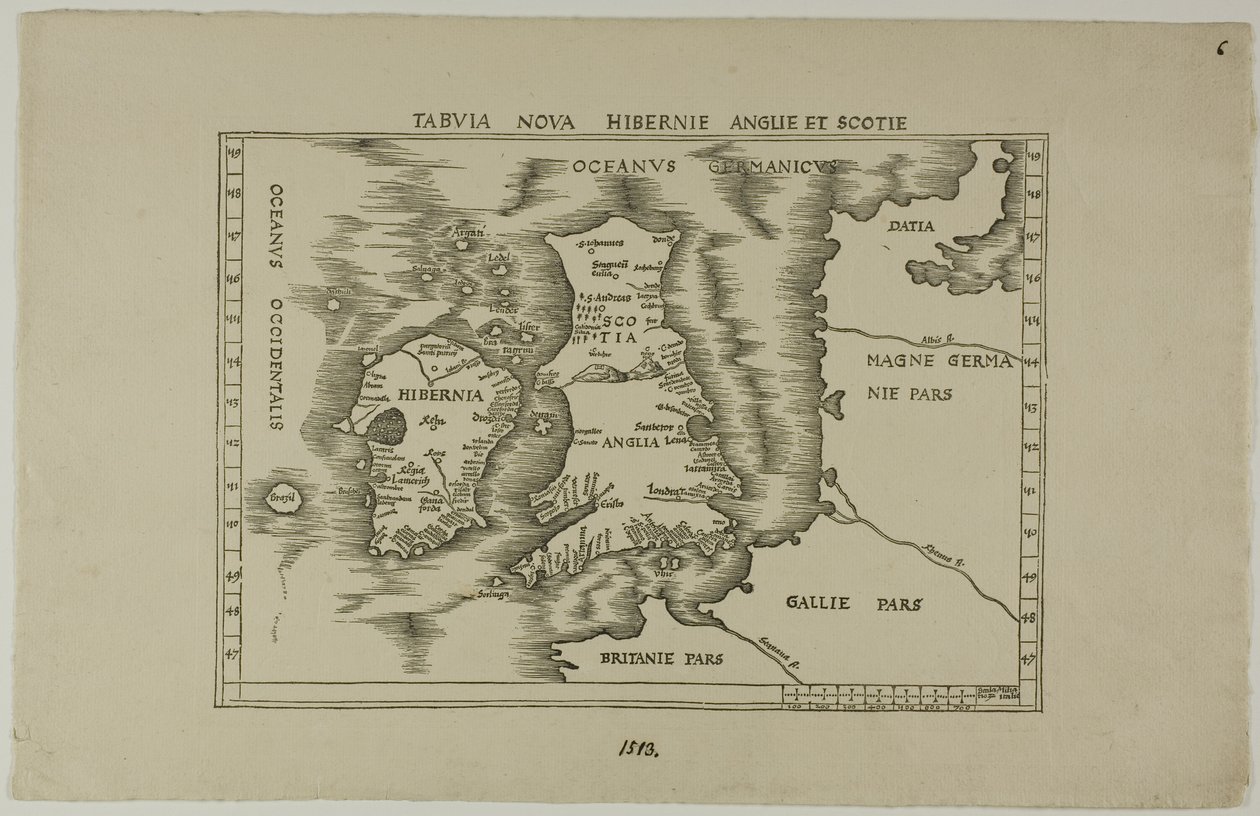 Map of New Ireland, England and Scotland by Unknown artist