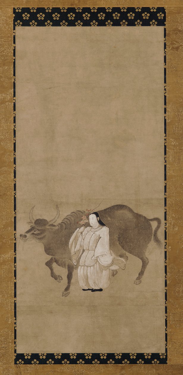 Tenjin (Sugawara no Michizane) with an Ox by Unknown artist