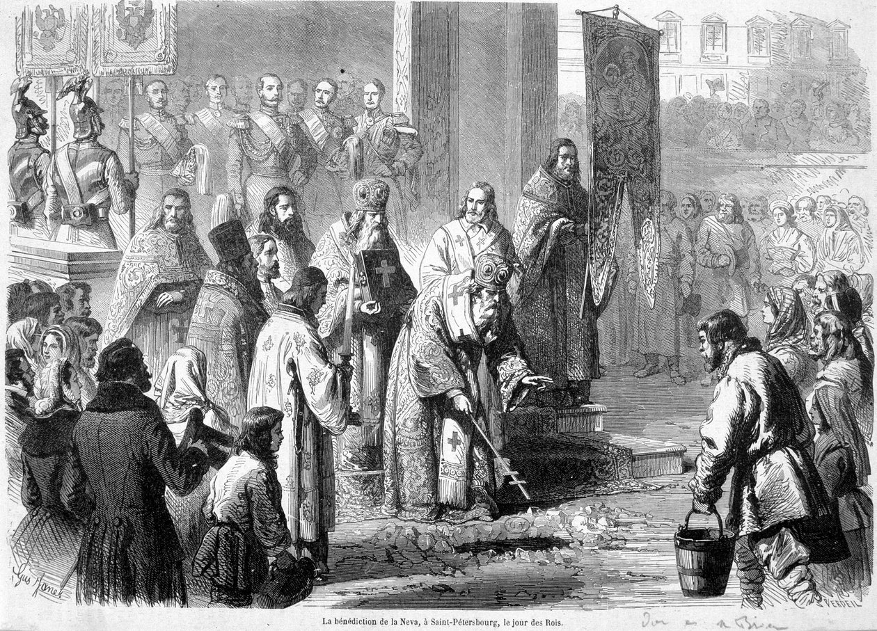 The Blessing of the Neva, Russia, on the Day of the Kings by Unknown artist