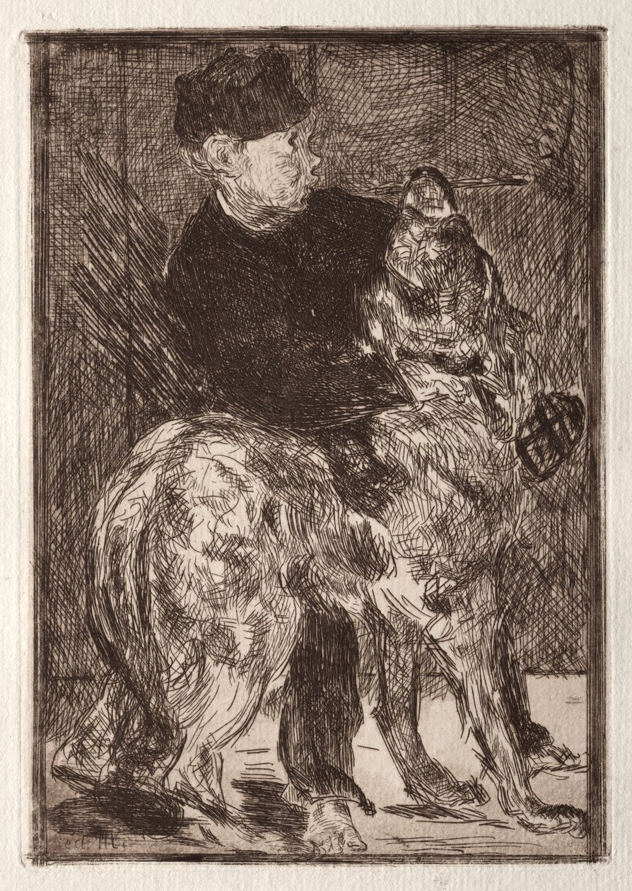 The Boy with a Dog by Unknown artist
