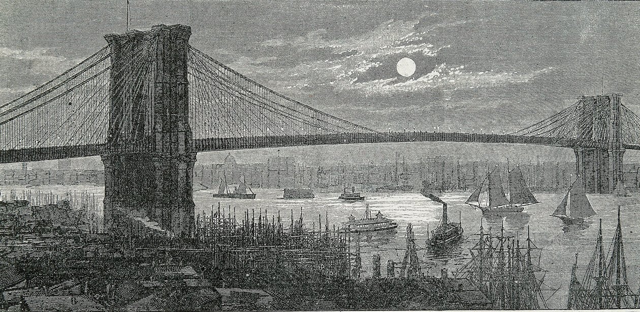 The Brooklyn Bridge, New York by Unknown artist