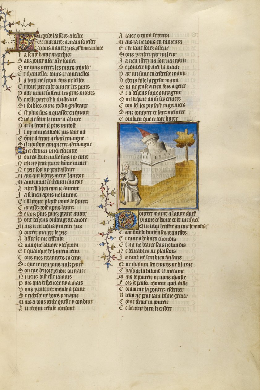 The Castle of Generosity Collapsing on the Path before the Personification of Poverty by Unknown artist