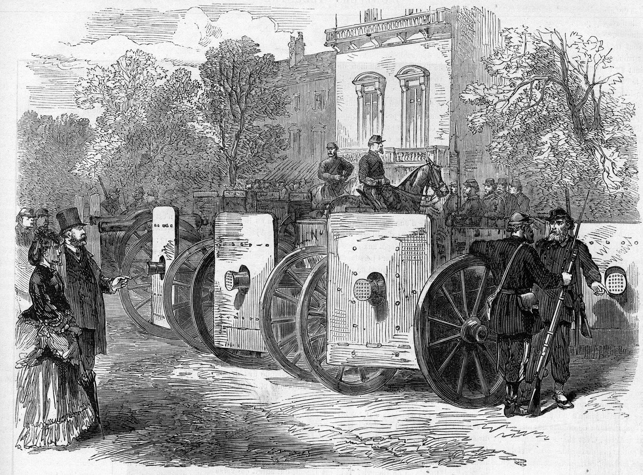 The Paris Commune in 1871. Armoured Machine Gun Used by Federes by Unknown artist