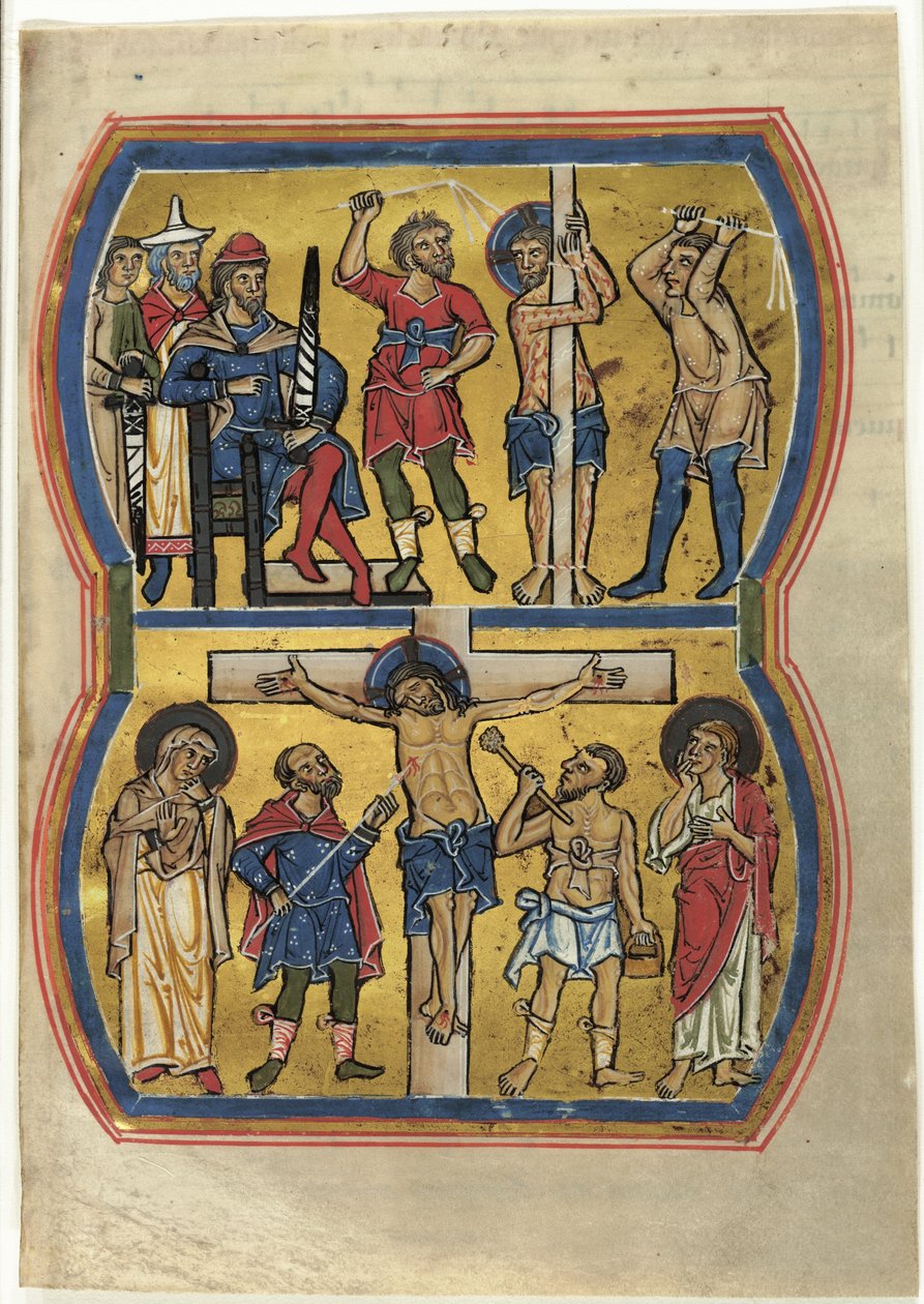 The Flagellation and The Crucifixion, from a Psalter by Unknown artist
