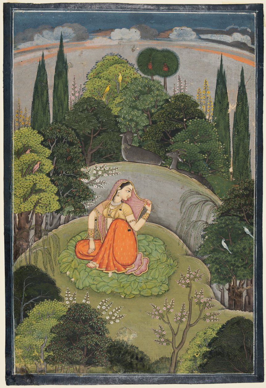 The Heroine Who Waits Anxiously for Her Absent Lover: Utka Nayika by Unknown artist