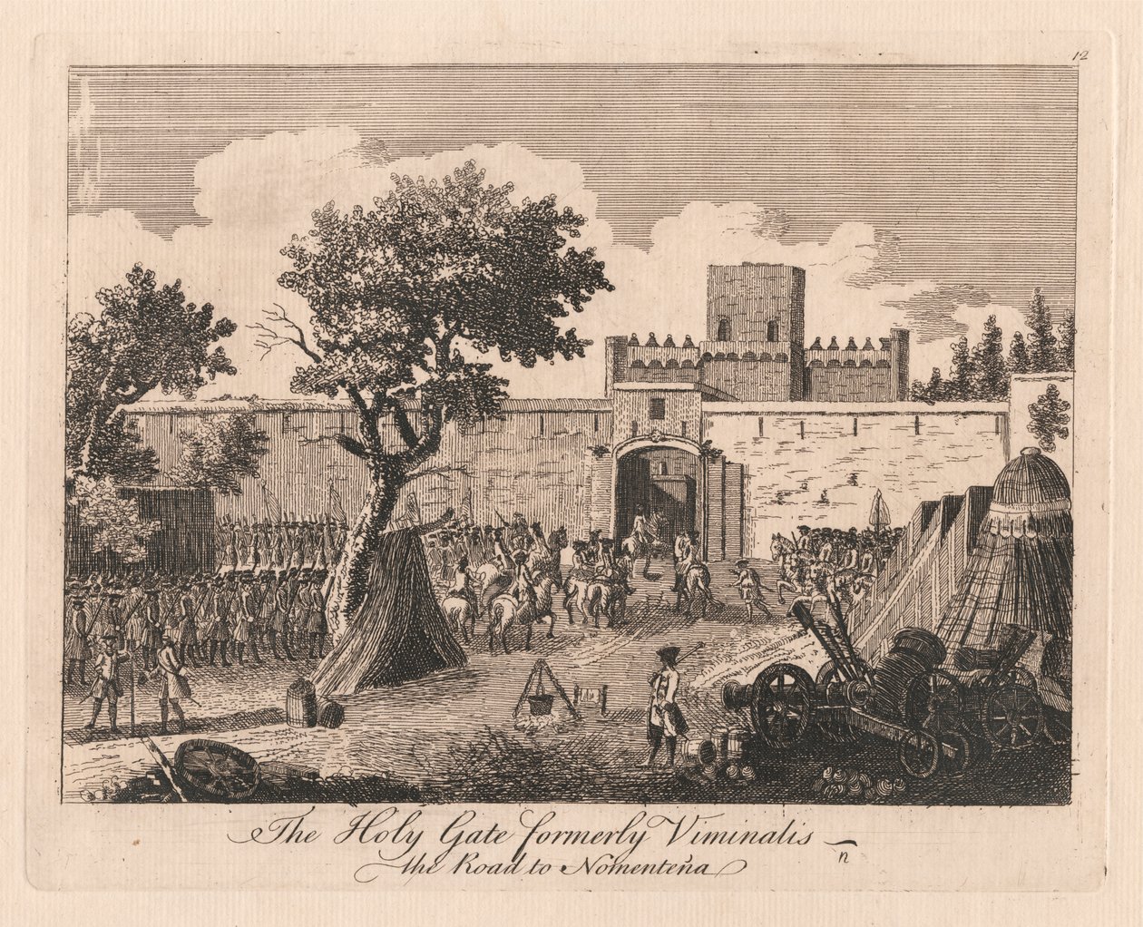 The Holy Gate formerly Viminalis, The road to Nomentena by Unknown artist