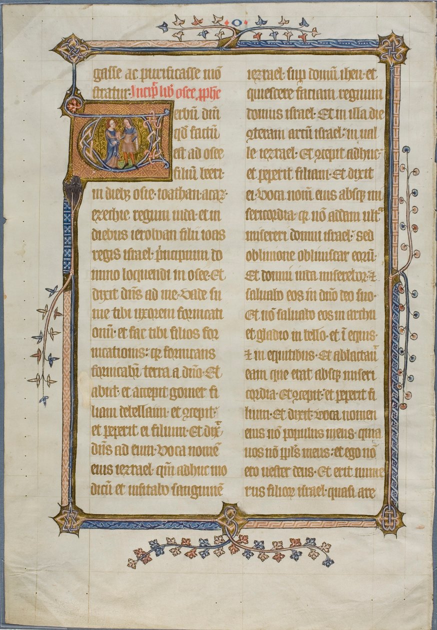 The Marriage of Hosea and Gomer in a Historiated Initial 