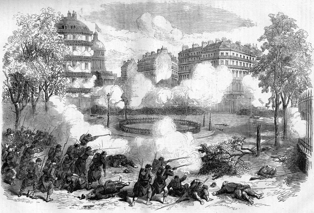 The Paris Commune in 1871: Attack of the Barricades by the Army Corps of General de Cissey by Unknown artist