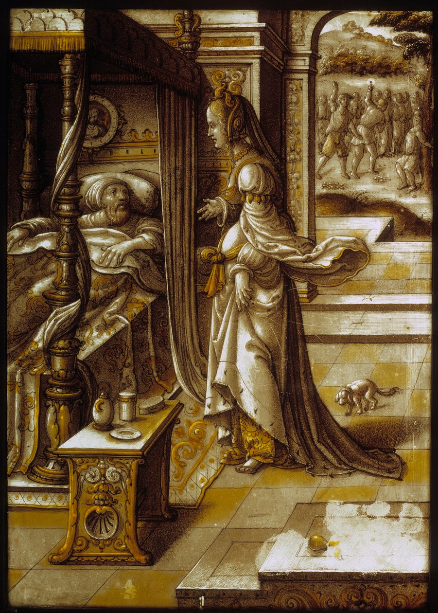The Phoenician Princess Jezebel Promises to Her Husband Ahab by Unknown artist