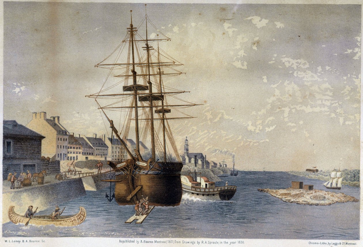 The Port of Montreal in 1830 - by Spronle by Unknown artist