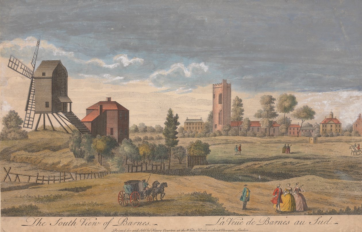 The South View of Barnes by Unknown artist