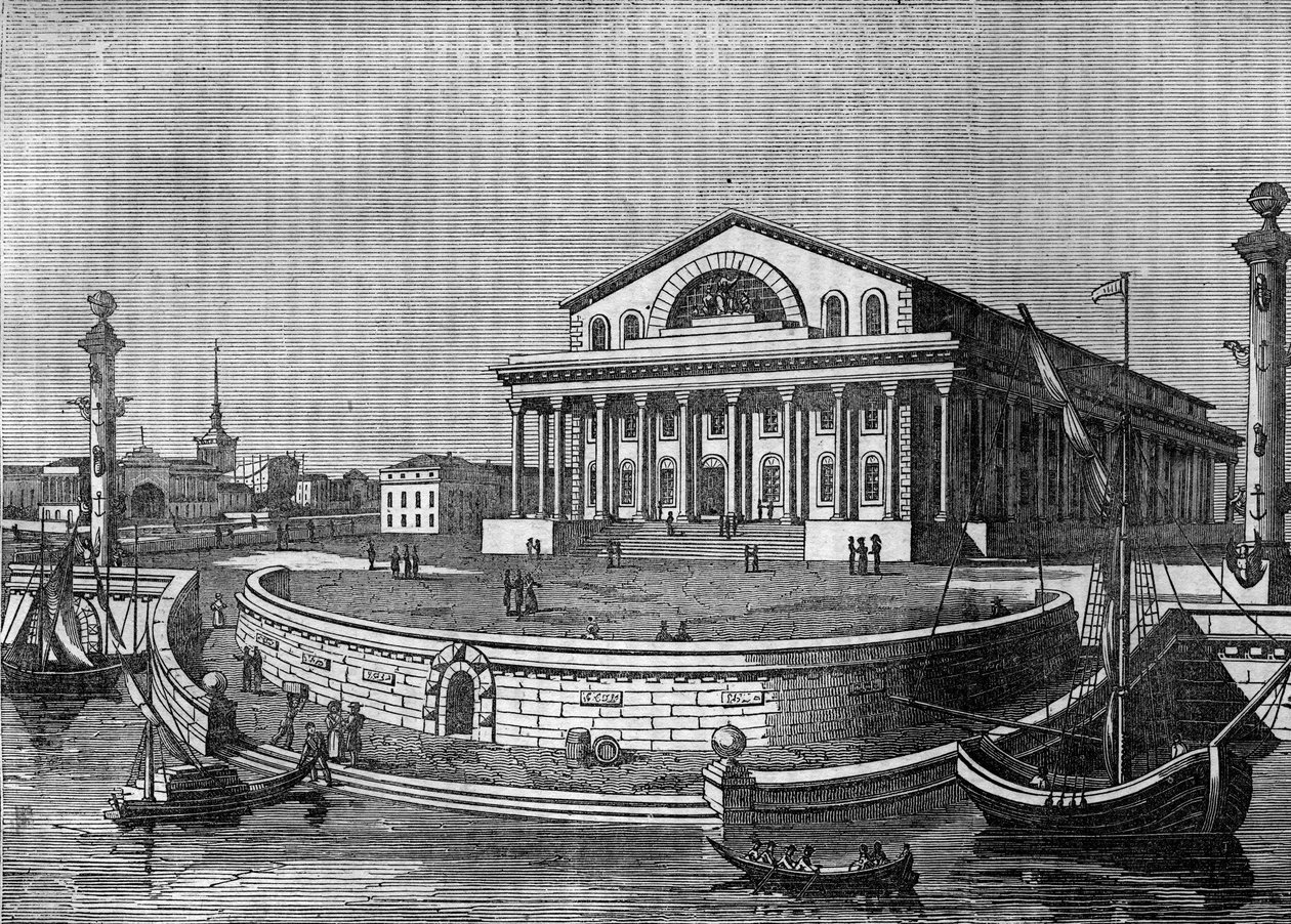 The St. Petersburg Stock Exchange in Russia in 1836 by Unknown artist