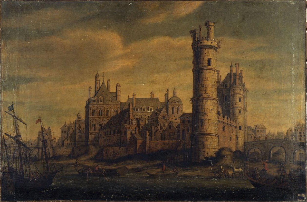The Tower and Gate of Nesle, Hôtel de Nevers, circa 1650 by Unknown artist