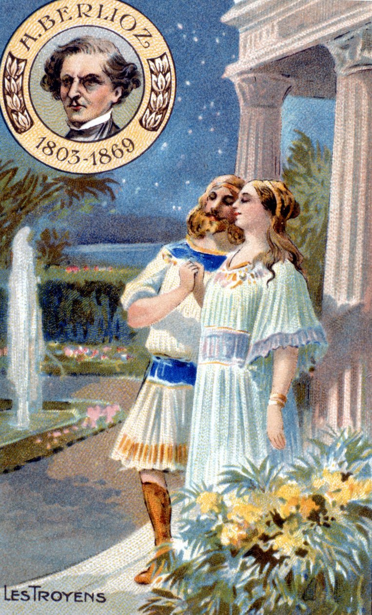 The Trojans of Hector Berlioz. 19th Century Chromolithography by Unknown artist