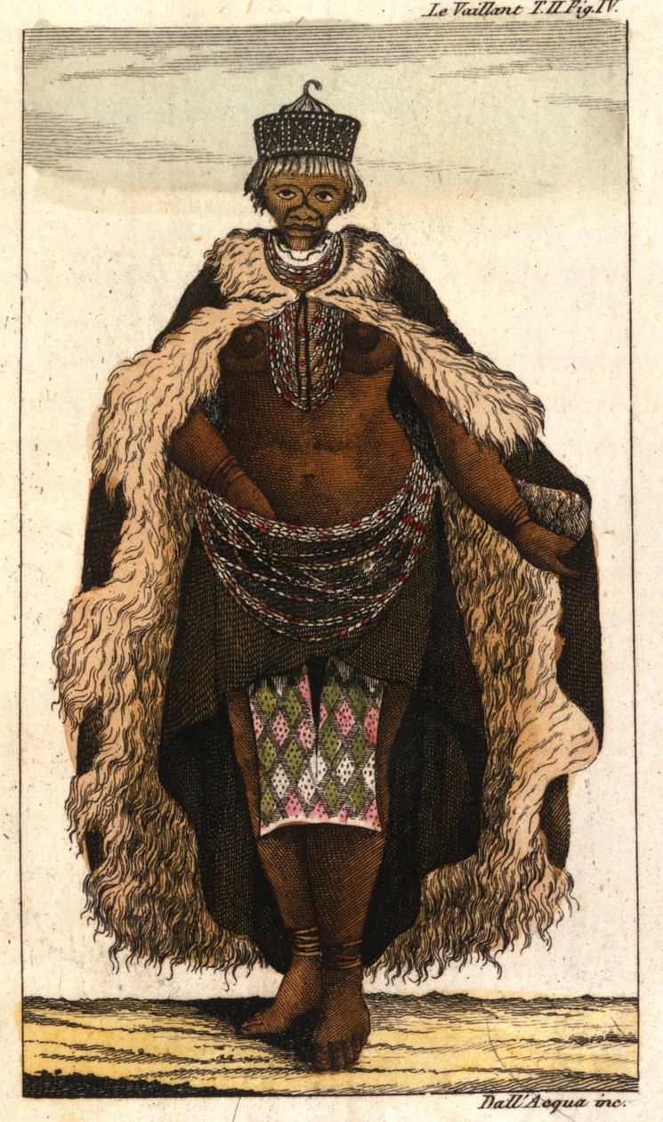 The Hottentot Venus, Bochiman woman. Engraving from a travel book of 1820. Milanese. by Unknown artist