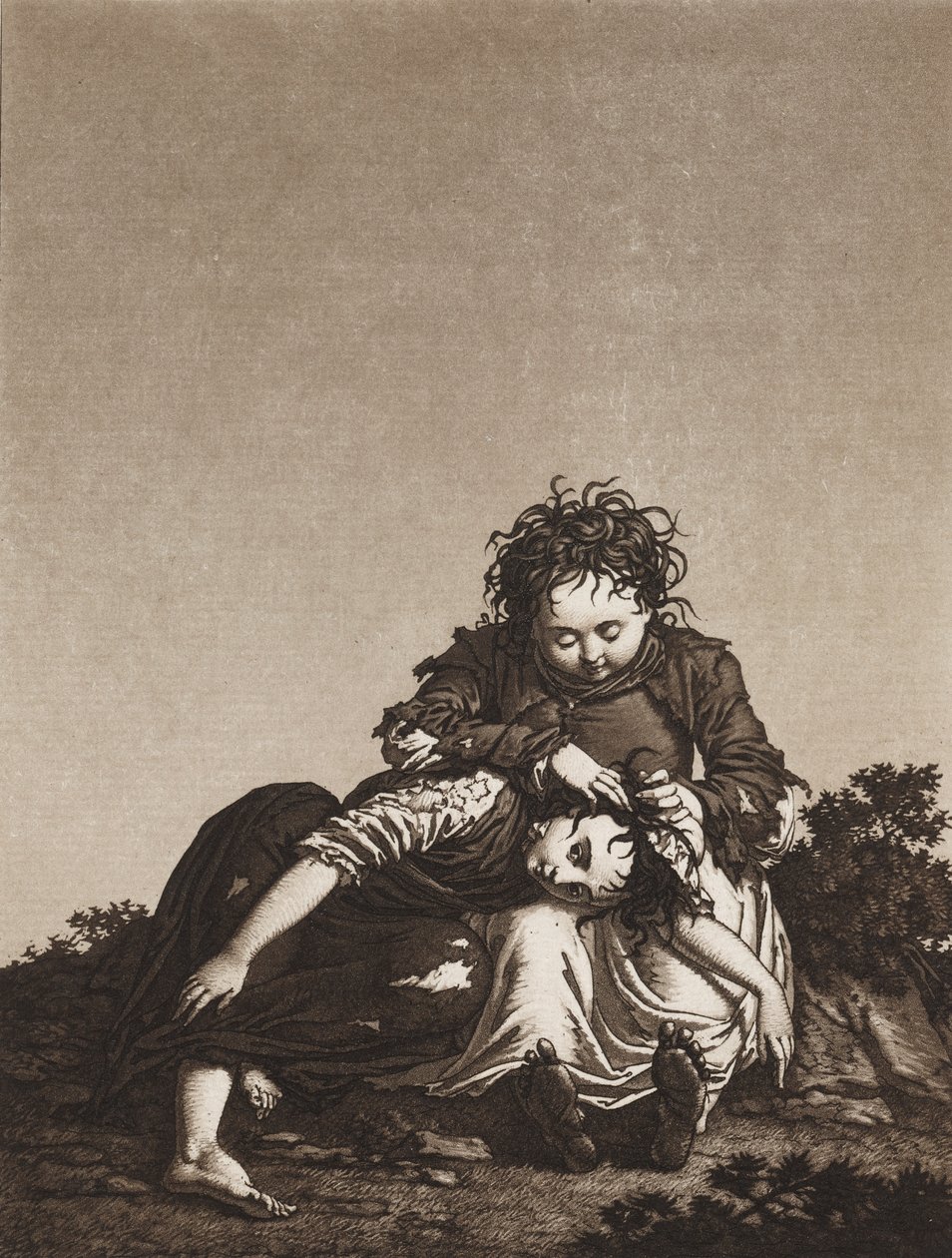 The Young Beggars by Unknown artist