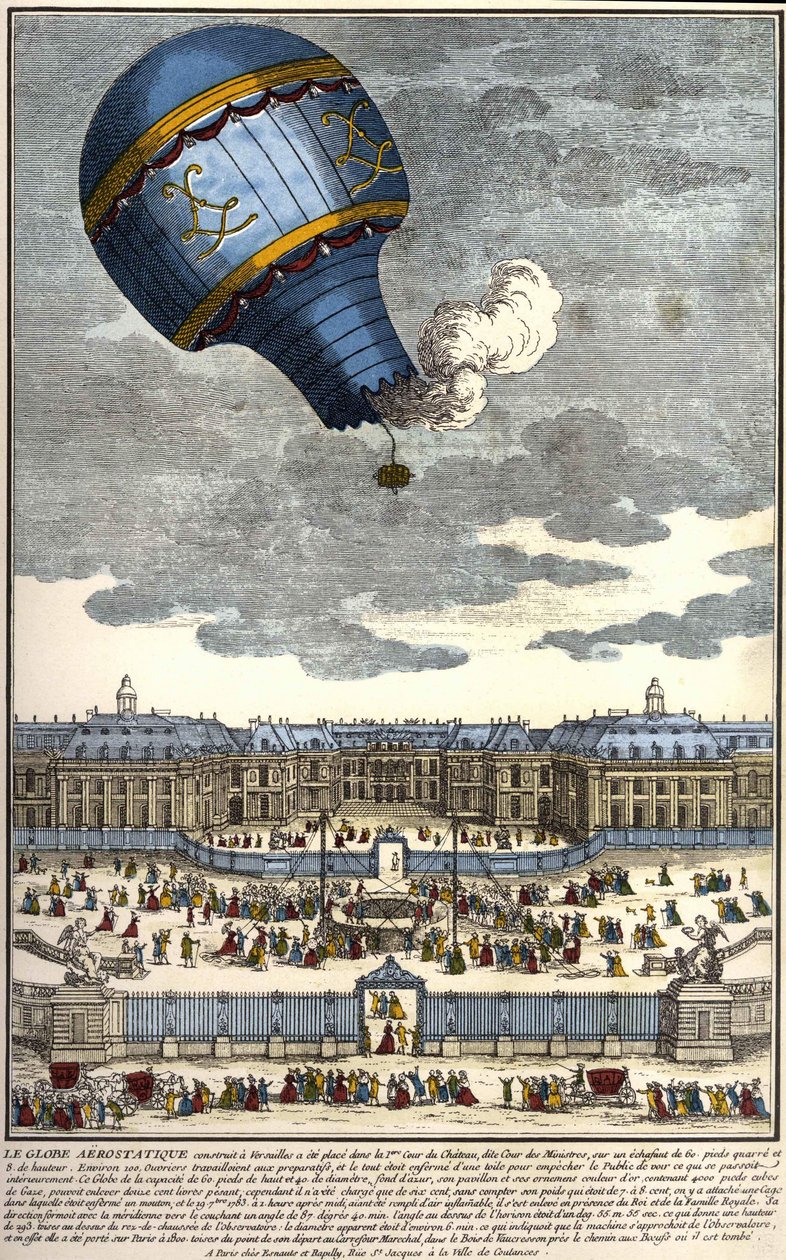 The aerostatic globe built in Versailles in 1783 by Unknown artist