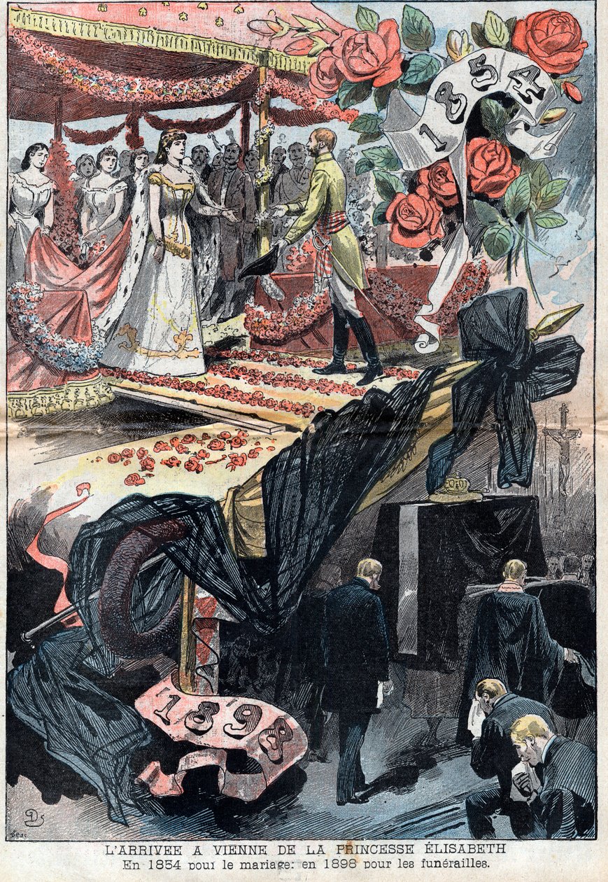 The Arrival in Vienna of Elisabeth de Wittelsbach by Unknown artist