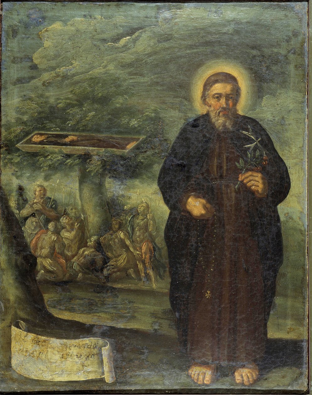 The blessed Gerard Mecatti. Blessed Gerard Mecatti. Portrait of brother Gerard called Gerard Tenque founder of the hospital confraternity of Jerusalem (the hospitals of Saint John) which became the Order of Malta. Anonymous painting of the Neapolitan schoo by Unknown artist