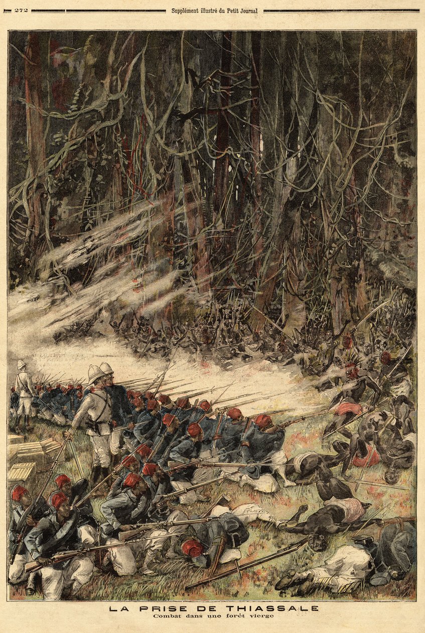 The Capture of Thiassale (Ivory Coast), by Captain Jean Baptiste Marchand, Commander of the Colony