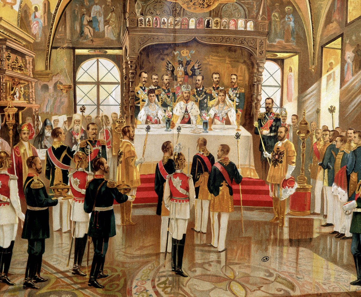 The coronation of Tsar Nicholas II (1868-1918) in Moscow, Russia by Unknown artist