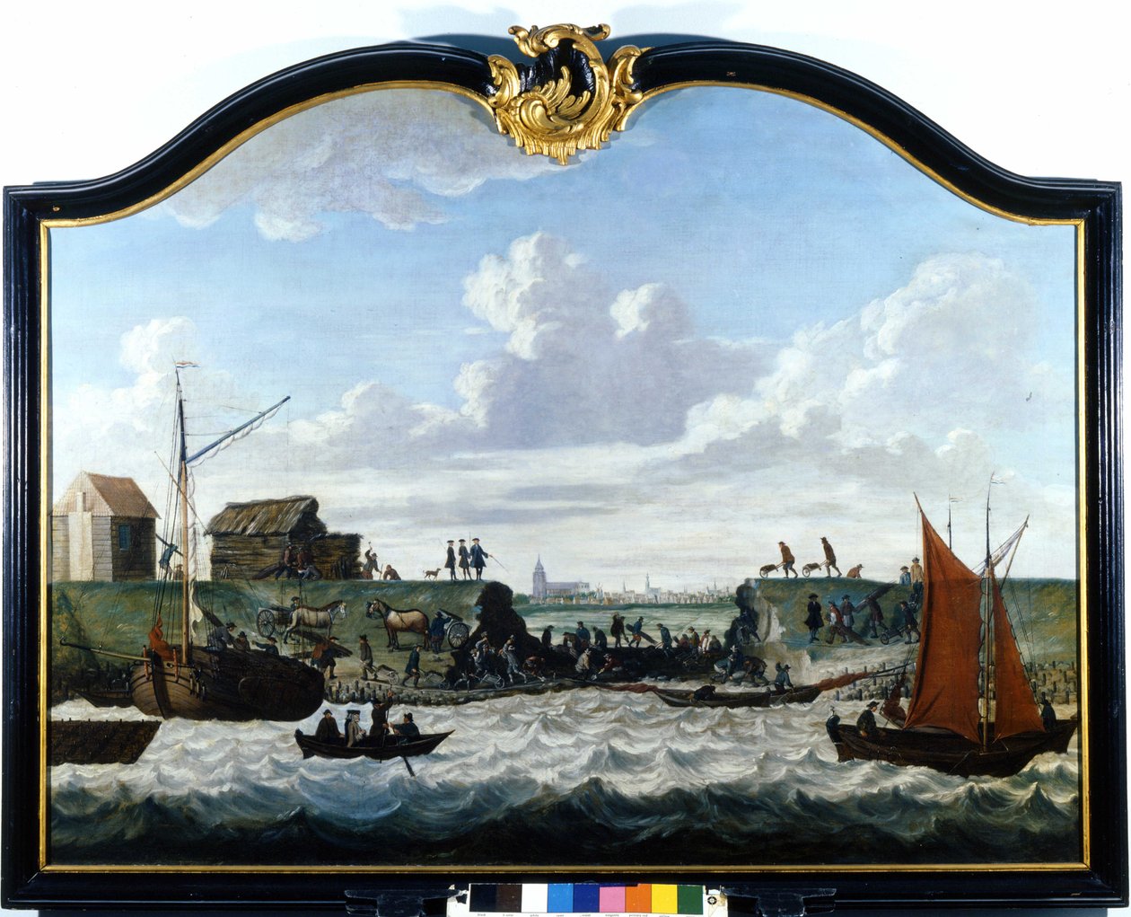 The dam of Zierikzee. Anonymous painting of the 18th century by Unknown artist