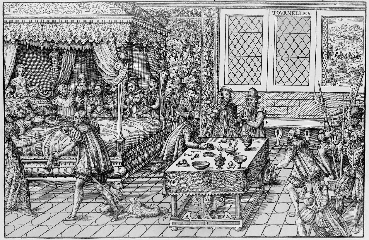 The death of Henry II, King of France, at the Palais des Tournelles in Paris, June 30 by Unknown artist