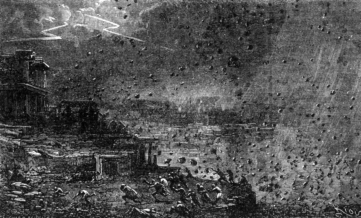 The destruction of Pompeii in 
