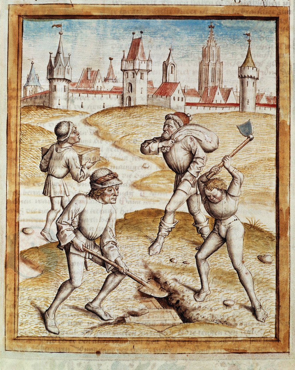 Discovery of a Treasure in the Suburbs of a Fortified Town by Unknown artist
