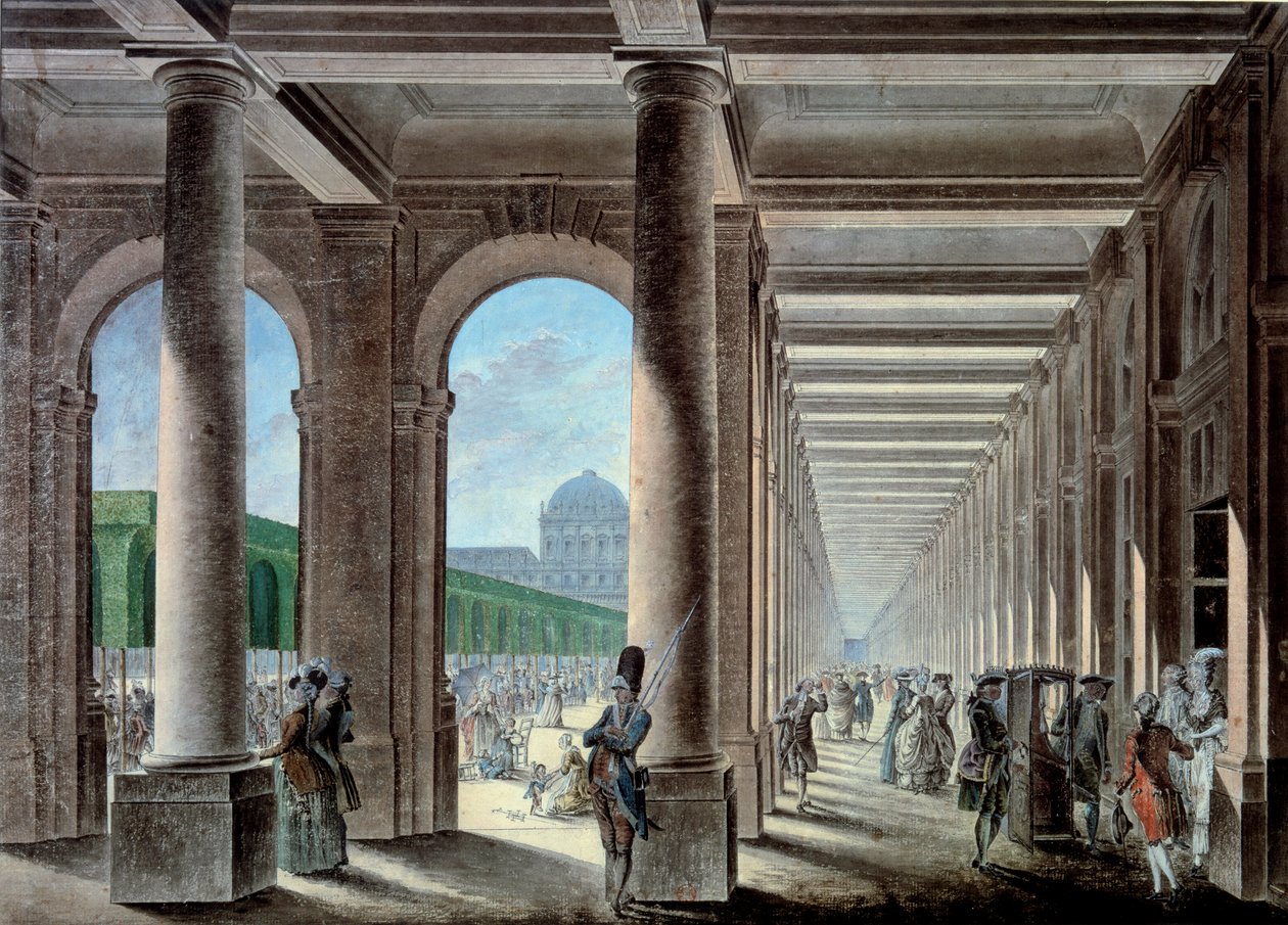 The Galleries and Gardens of the Palais Royal by Unknown artist