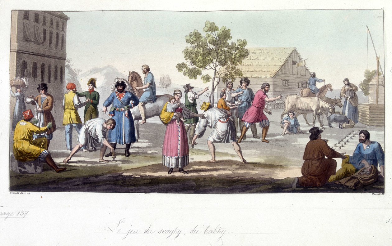 The game of svayky and babky, Russia by Unknown artist