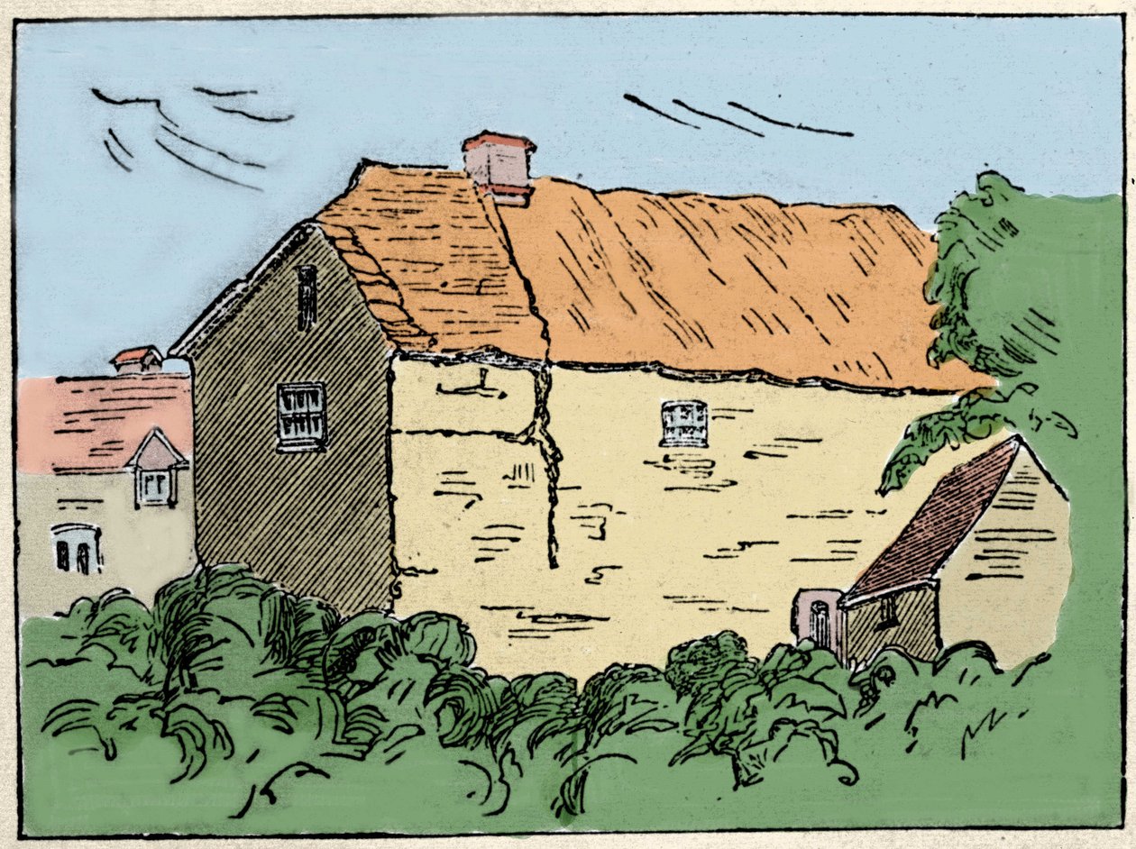 The home of Francis Drake, British explorer and privateer in Crowndale near Tavistock. It was destroyed in the 19th century by Unknown artist