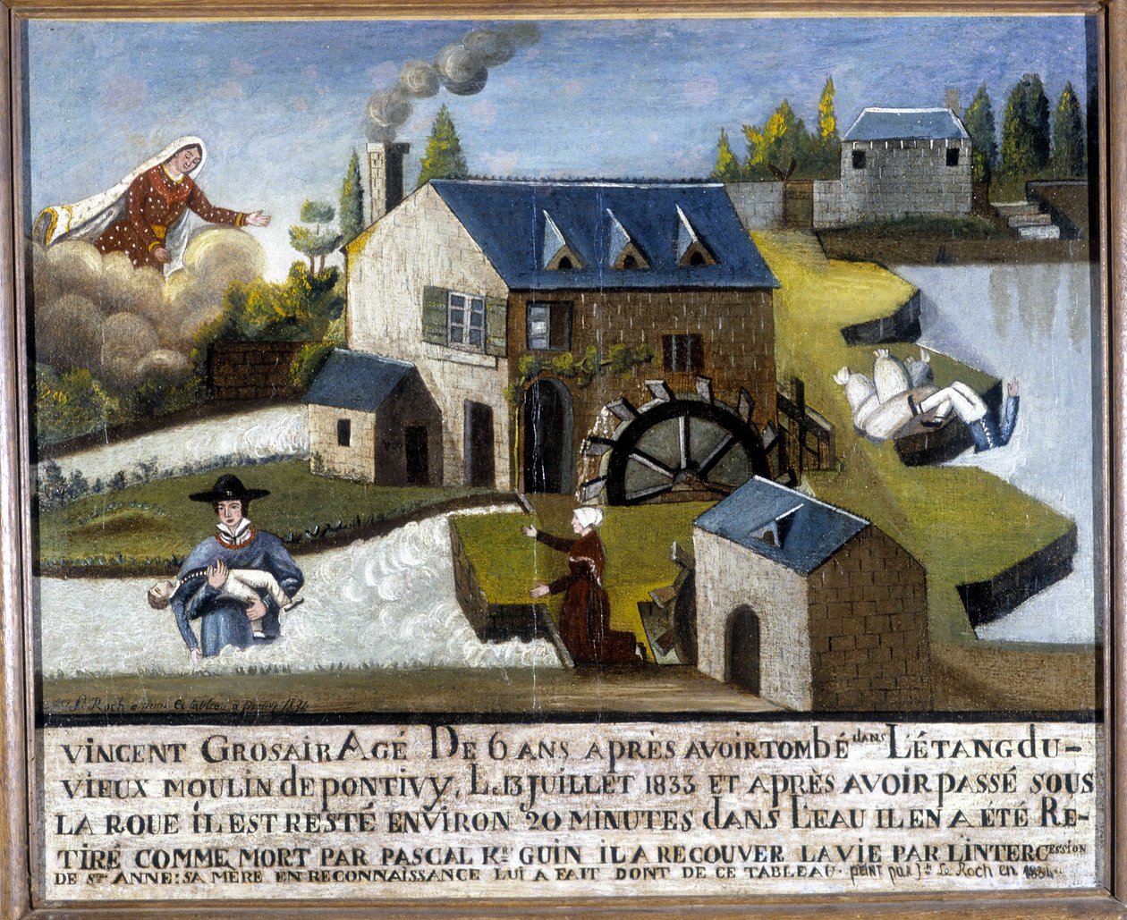 The Miracle of the Child Vincent Grosair, Saved from Drowning by Saint Anne, July 13 by Unknown artist