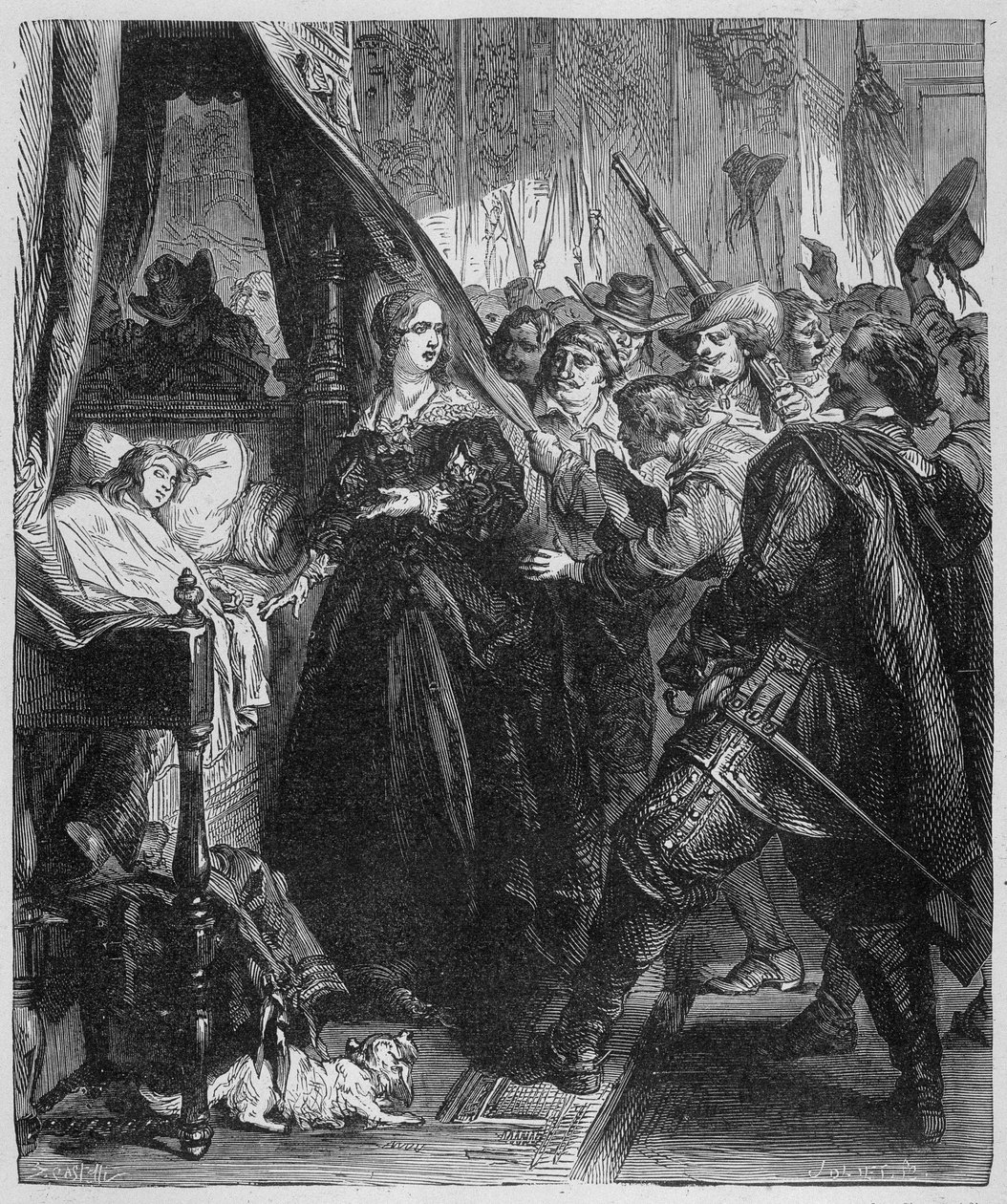 The people (the Fronde) went to the Royal Palace and asked to see the young Alite King (Louis XIV and Anne of Austria) by Unknown artist