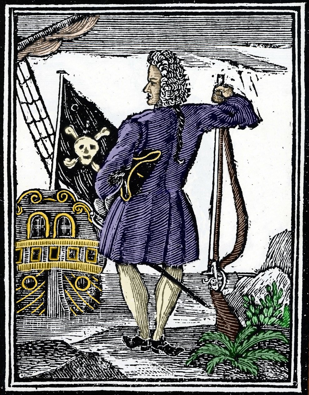 The pirate gentleman Stede Bonnet (1688-1718) by Unknown artist