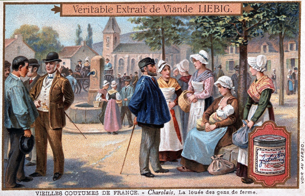 The rented farm people in the Charolais by Unknown artist