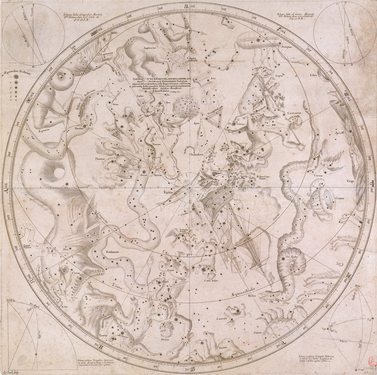 The Right Ascensions and Declinations of the Principal Fixed Stars in Both Hemispheres to Year 1678 by Unknown artist