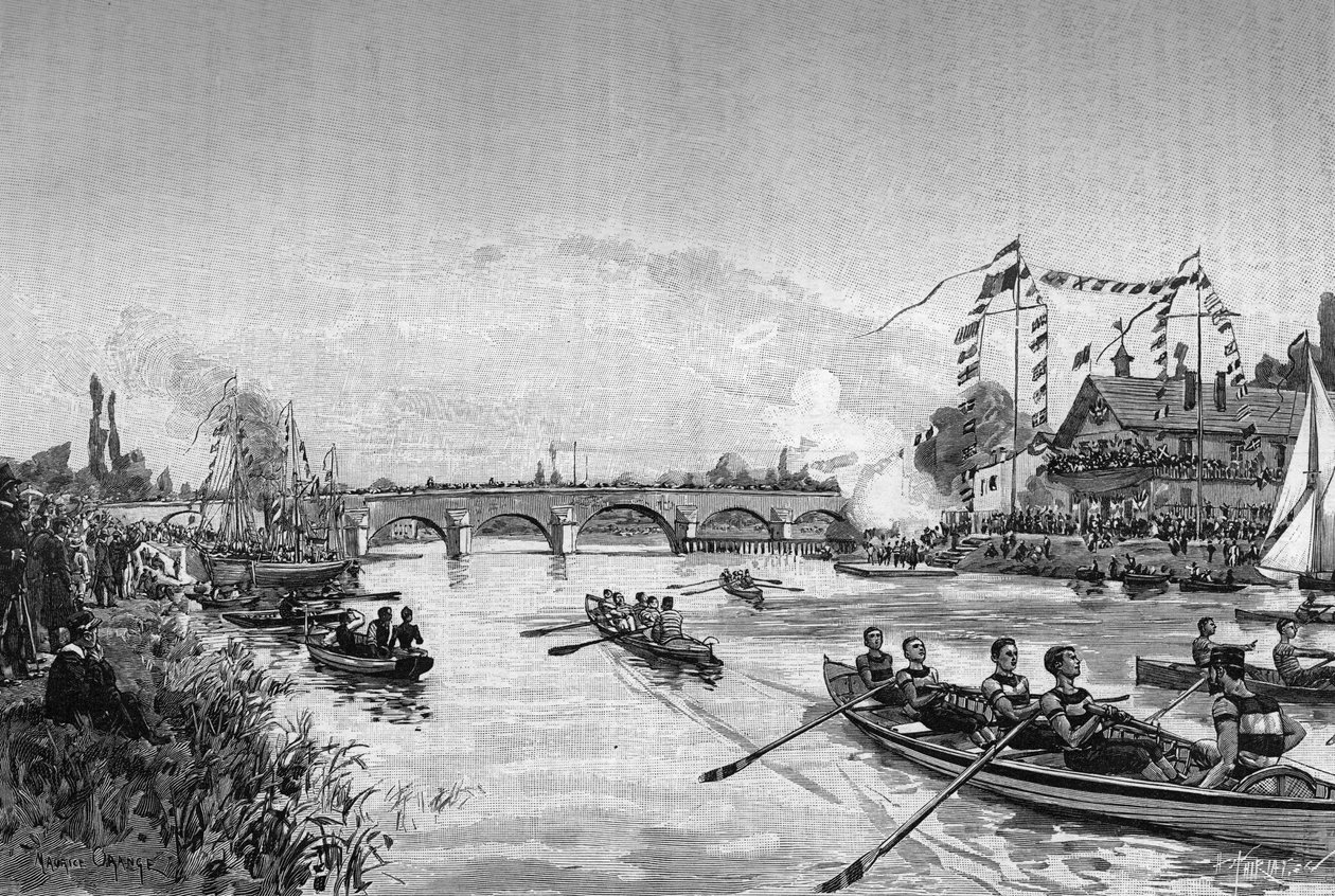 The school regattas of Joinville le Pont by Unknown artist